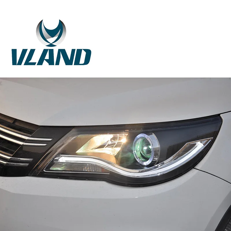VLAND фабрика для автомобиля фара Tiguan фар 2012 2013 2014 2015 светодиодный свет с DRL H7