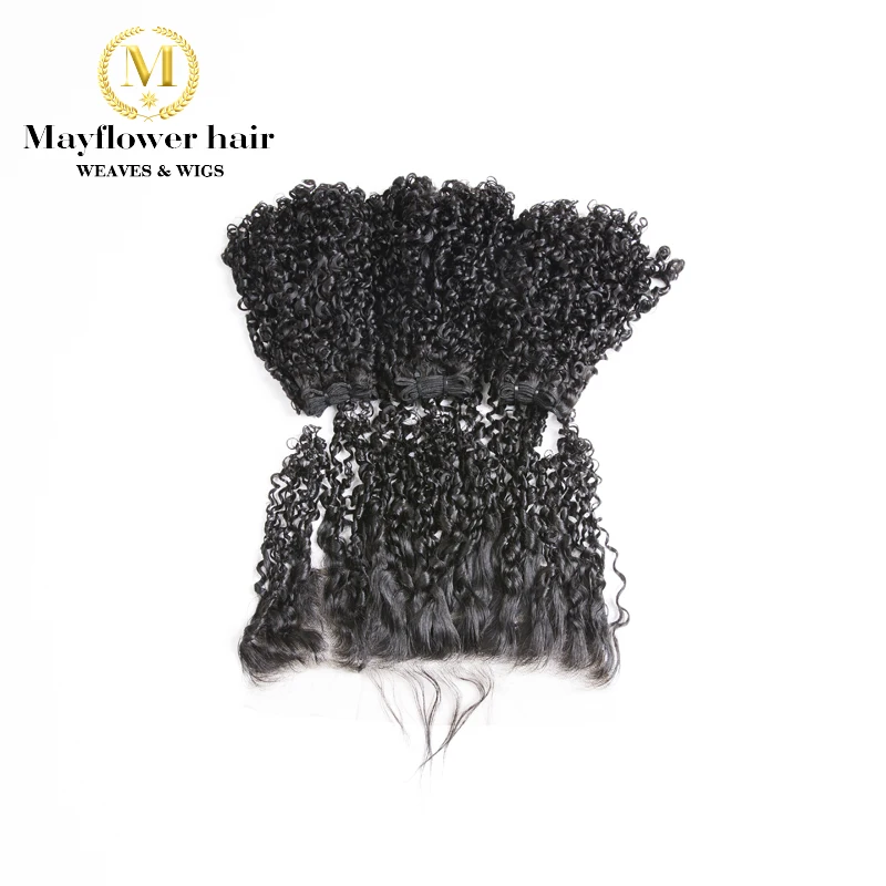 Mayflower Funmi Hair Tiny curl  2/3 bundles with 13x4