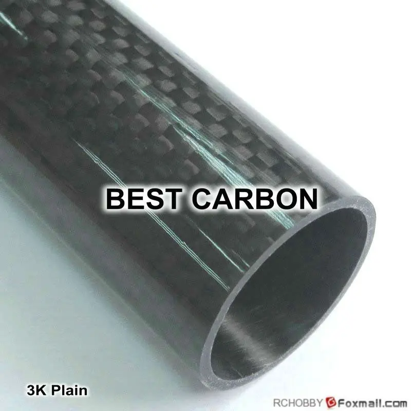 Free shiping 2pcs x 28mm x 24mm x 2000mmm High Quality 3K Carbon Fiber Fabric Wound Tube
