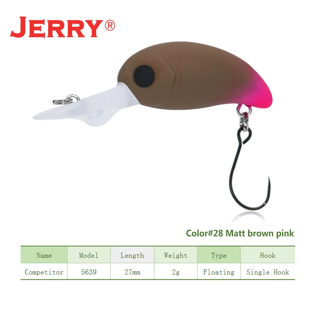 Jerry 2,7 см СТРИМ и озеро форель приманки плавающий глубокий дайвинг кривошипная приманка жесткая приманка-воблер заглушка спиннинг рыболовные приманки Светящиеся УФ Цвета - Цвет: matt brown pink
