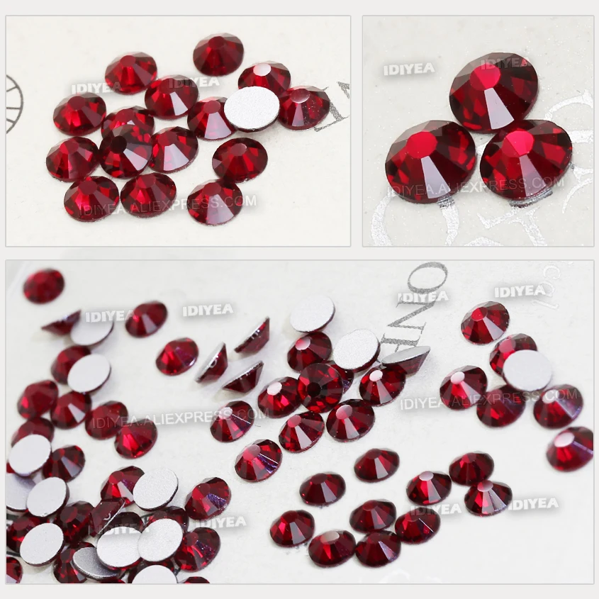 Стразы для дизайна ногтей Dark Siam SS3 SS4 SS5 SS6 SS10 SS20 SS30|dark siam|non hotfixhotfix rhinestones ss6 |