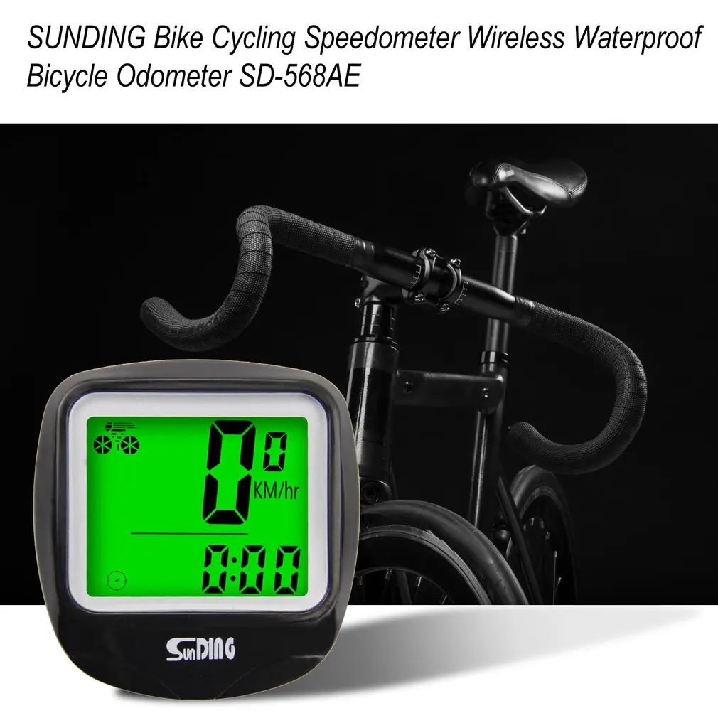 SUNDING Bike Computer Speedometer Wired Waterproof Bicycle Odometer Cycle Computer Multi-Function LCD Back-Light Display