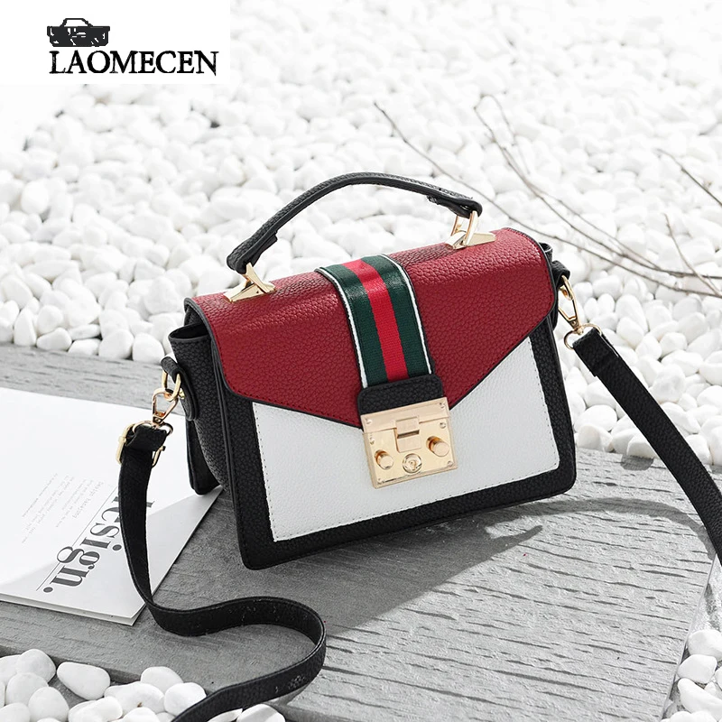 Women Sweet French Flap Bag Hasp Zipper Shoulder For Girls Small Lock Handbags Bags Designer Crossbody Bolsos | Багаж и сумки