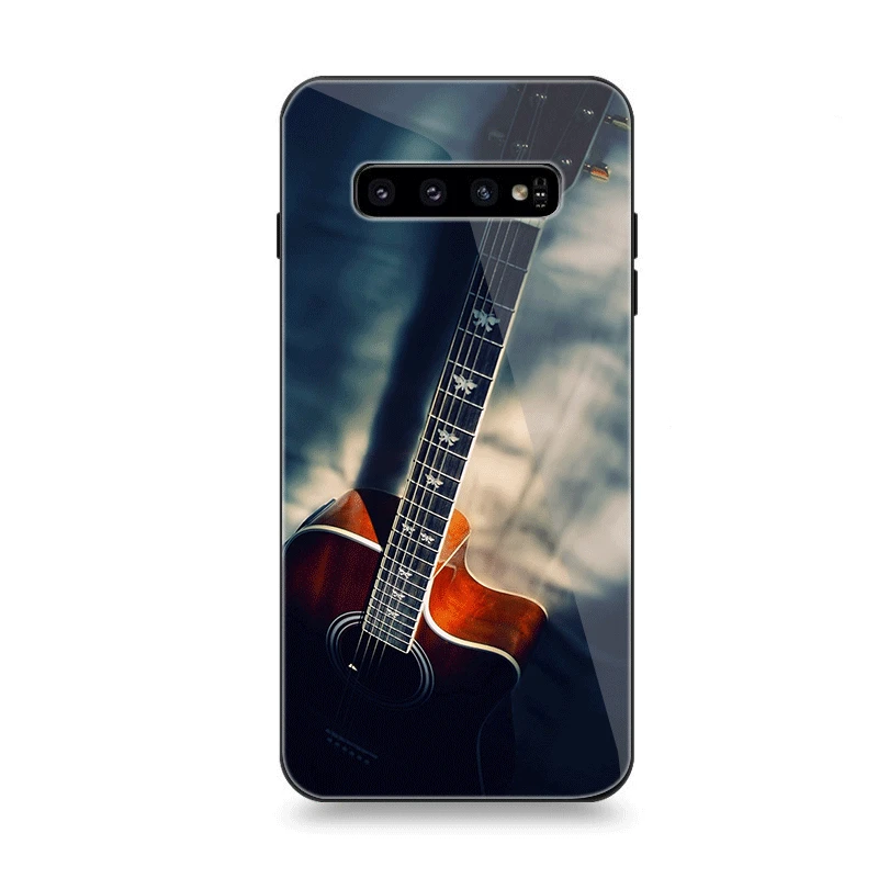 Стеклянный чехол для телефона Samsung A40 A50 A10 A20 A30 A60 A70 S10 S7 Edge S8 S9 Plus Note 8 9 бас гитары