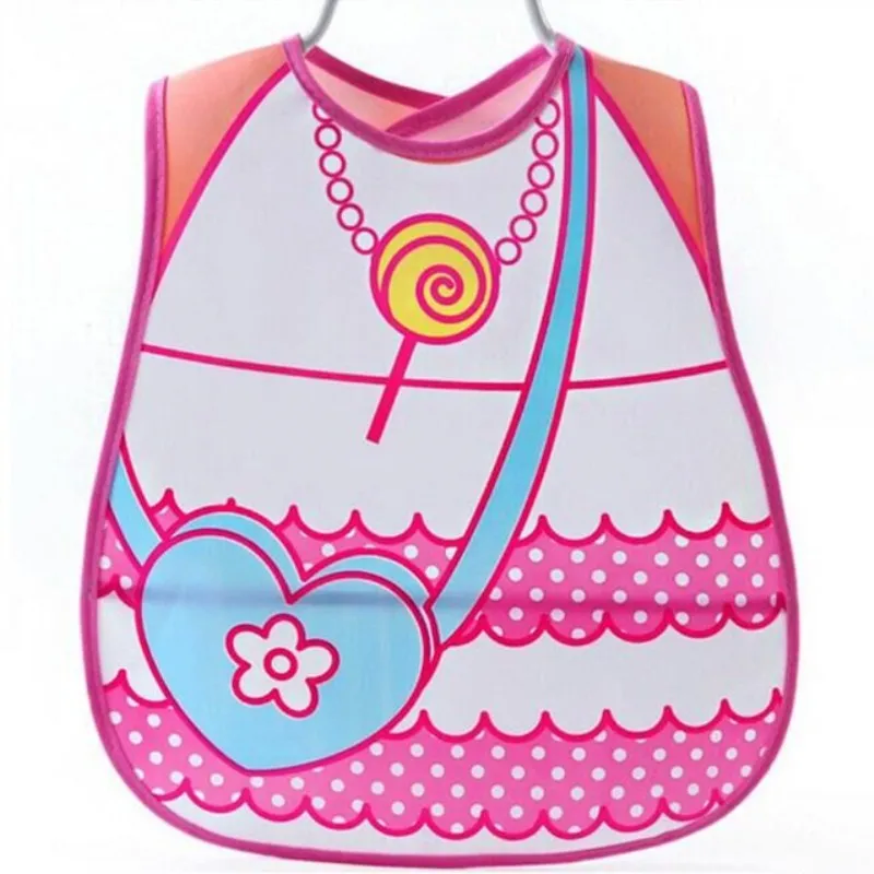 3pc/lot Adjustable Baby Bibs EVA Plastic Waterproof Lunch Feeding Cartoon Cloth Children Apron Babador | Детская одежда и обувь