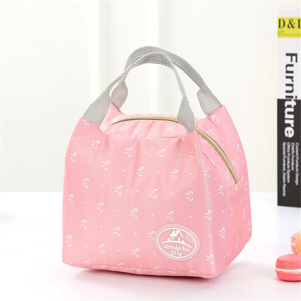 

New Unisex Women Men Portable Travel Thermal Insulated Cooler Bag Lunch Box Picnic Carry OL Office School Girls Kids Tote Pouch