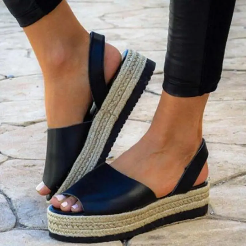 Женская повседневная обувь на танкетке zapatos mujer Летние женские Босоножки с