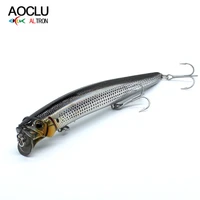 aoclu wobblers 13cm 21g hard bait minnow floating popper fishing lure sea bass fresh 4 vmc hooks with magnet for long casting