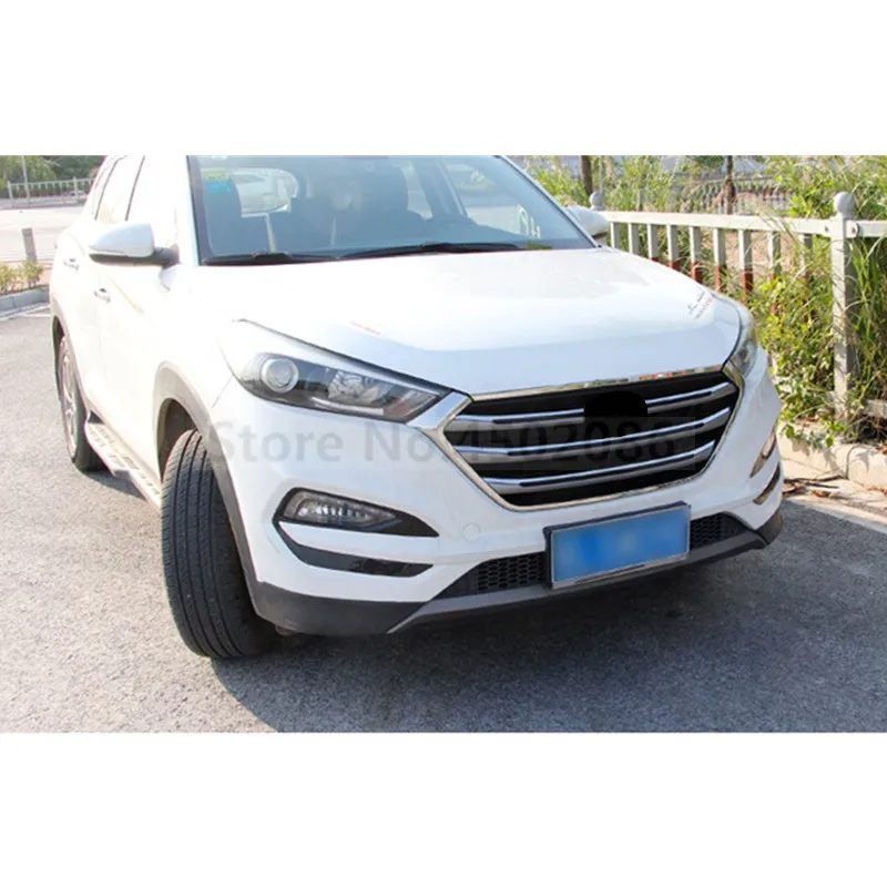 For Hyundai Tucson stainless steel Front Hood Bonnet Cover Trim Garnish Styling
