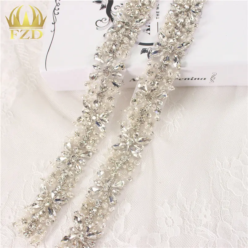 (10 ярдов) оптовая продажа 1 ярд ручной работы пришить на горячей фиксации бисером