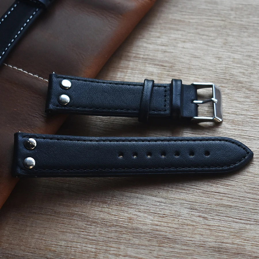 Кожаный ремешок для часов Stowa Pilot Strap Flieger Classic Series Chrono/Sport/Verus часы серии заклепки 18
