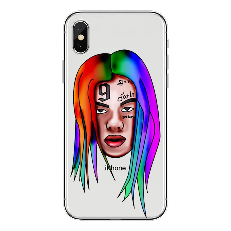 Hip Hop Rapper Tekashi 69 6ix9ine Slim Soft TPU Phone Case For iPhone X 10 6 6S 7 8 Plus 5S SE Clear Silicone Coque Cover |