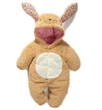 На весну и зиму толстые хлопковые ползунки для Верхняя Одежда маленьких девочек