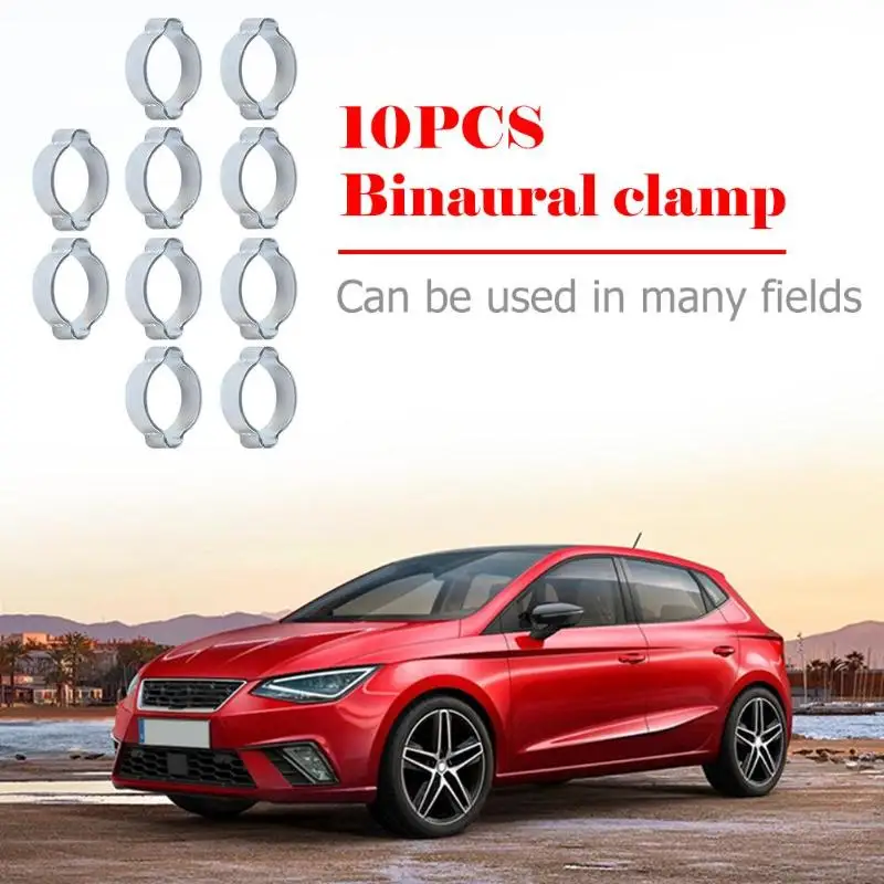 10 шт. двойные хомуты для шланга хомут топливной трубы водяного из углеродистой