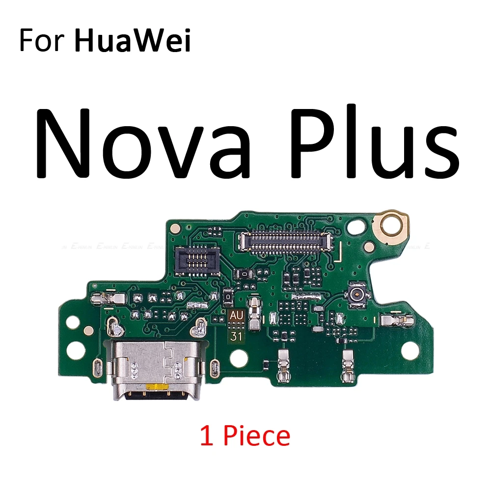 For Nova Plus Соединительная плата для зарядного порта, гибкий кабель с микрофоном для HuaWei Nova 5i 4e 4 3 3i 3e 2 2S 2i Plus Lite Young - Цвет: For Nova Plus