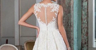 Весна A Line Vestido De Noiva винтажное кружевное пляжное свадебное платье короткое спереди длинное сзади Свадебные платья на заказ