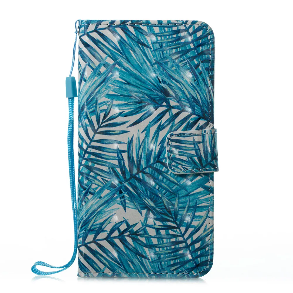 3D patterns leather case for iphone 5 6 7 8plus coque PU Xs max Xr funda with card slot and Lanyard phone cover |