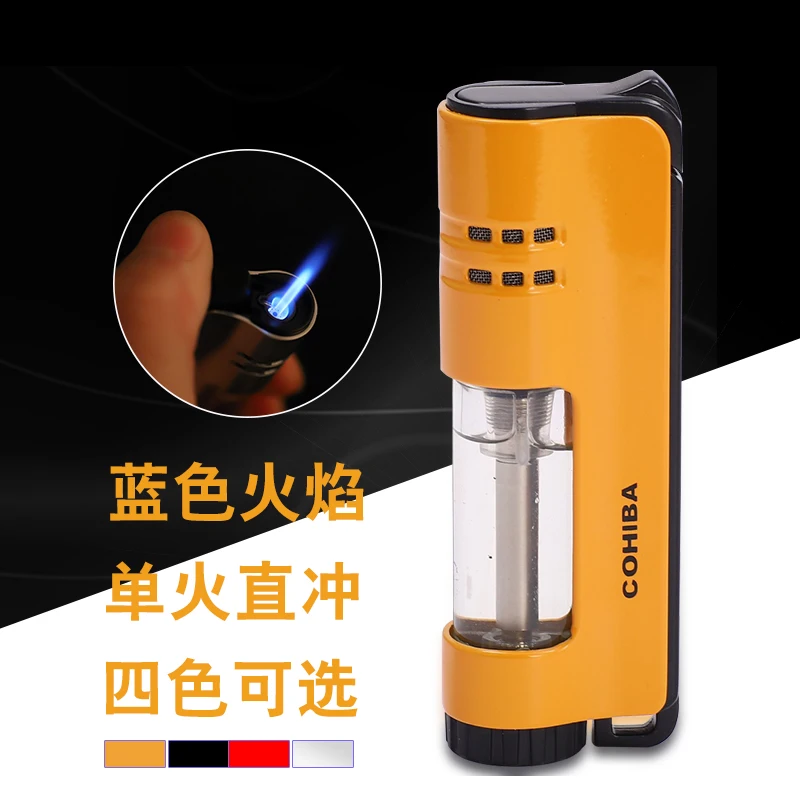 COHIBA гаджеты ветрозащитный 1 факел пламени сигареты Зажигалка наполненная