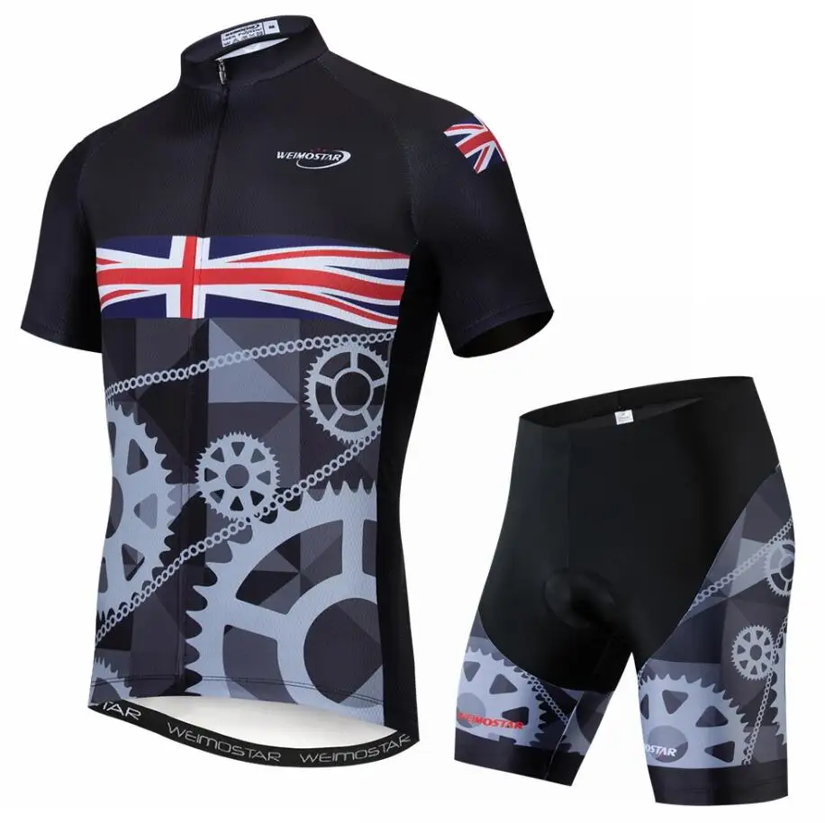 UK Велоспорт Джерси Набор Pro команда Бразилия короткий рукав MTB велосипед комплект одежды Майо Ropa Ciclismo Костюм велосипедные мотоциклетные майки - Цвет: UK