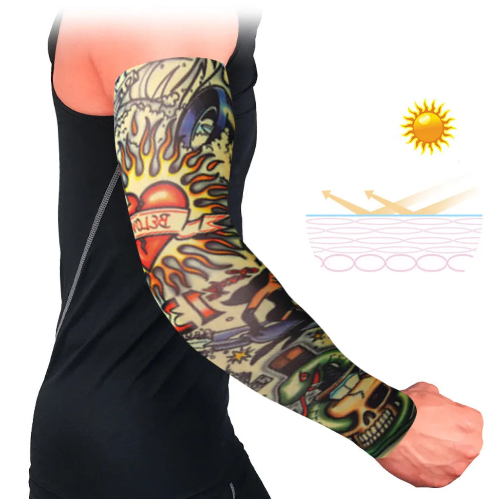 JAYCOSIN Street Wind Tattoo 1 шт. рукав на руку воздухопроницаемый противоскользящий манжет