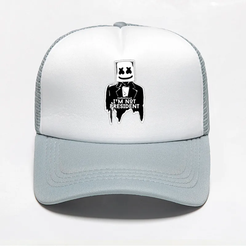 Color 11 Модная Рок-Группа DJ Marshmello Smiley Face бейсбольная Кепка унисекс для взрослых хип-хоп бейсболка сетчатая Кепка для активного летнего спорта шляпа - Цвет: Color 11
