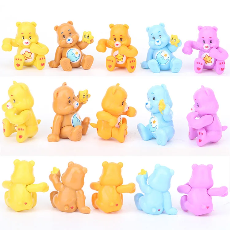 24 шт./компл. 4 см аниме Kawaii Care Bears bear лучшие детские игрушки для мальчиков и девочек