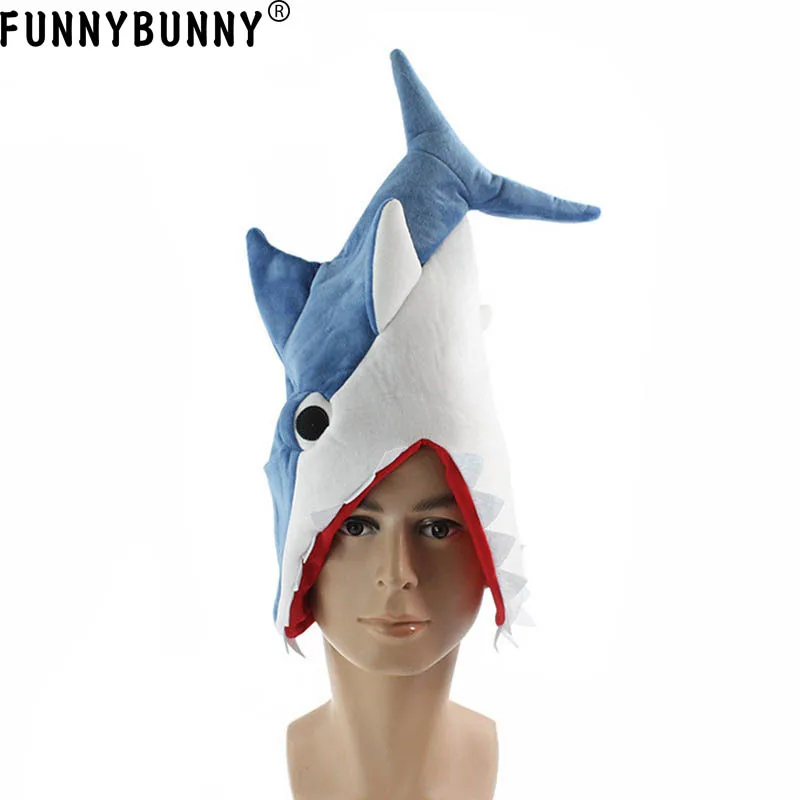 FUNNYBUNNY веселый мягкий плюшевый аквариум Акула Пиранья рыба Косплей Новинка смешная шляпа для вечеринок