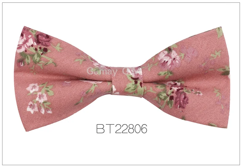 BT22806 Костюмы, хлопчатобумажные галстуки-бабочки для мужчин, модные регулируемые цветочные галстуки-бабочки для свадебной вечеринки, жениха, бабочки для взрослых, повседневные галстуки-бабочки - Цвет: BT22806
