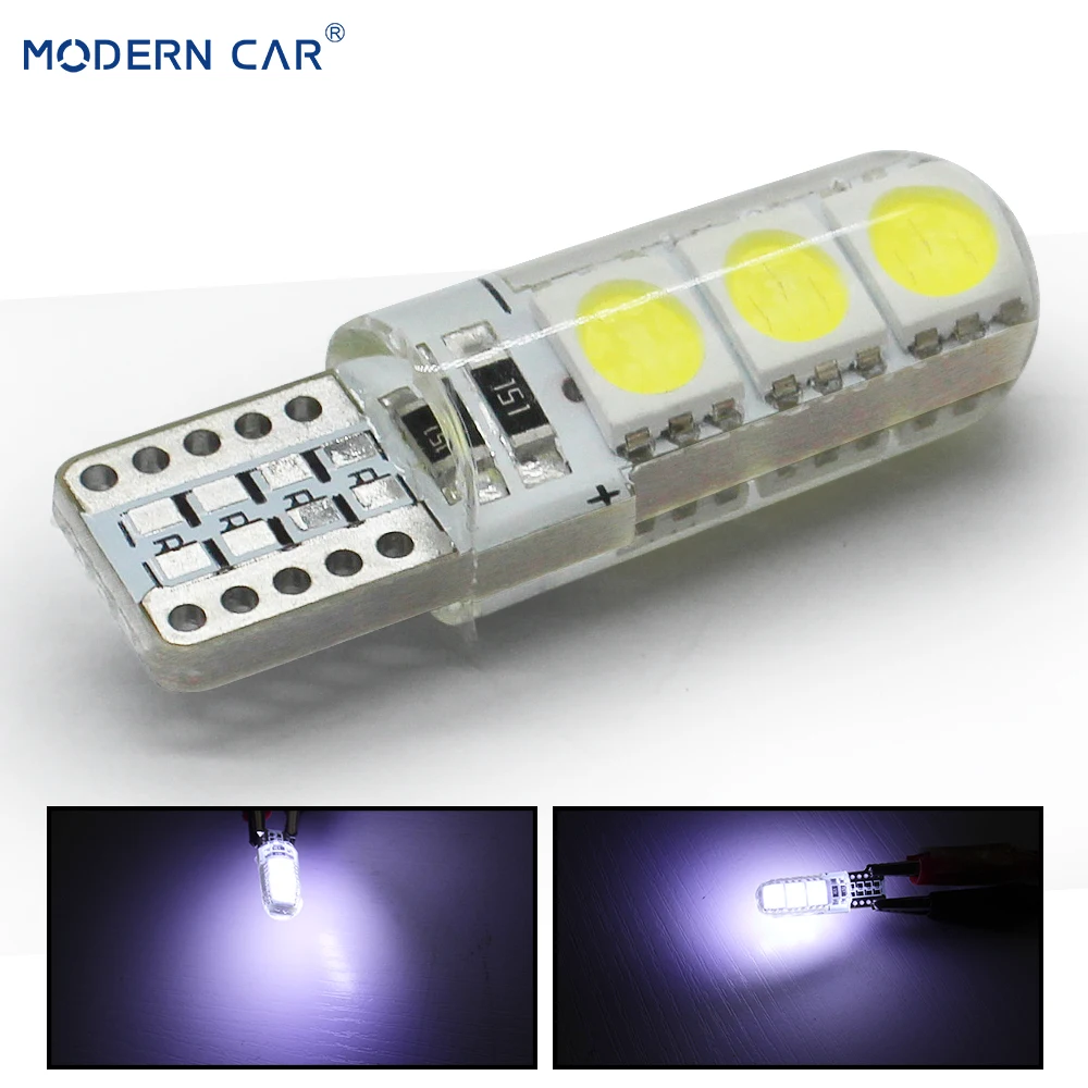 1 шт. современный автомобильный Стайлинг T10 светодиодный фонарь 194 W5W DC 12V 6SMD 5050