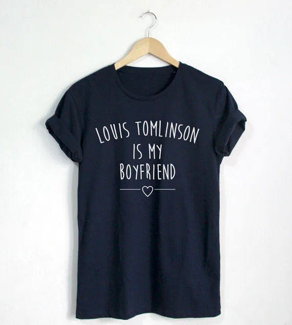 Футболка Луи Tomlinson is my boyfriend футболка с цитатой модная унисекс блоггером большого