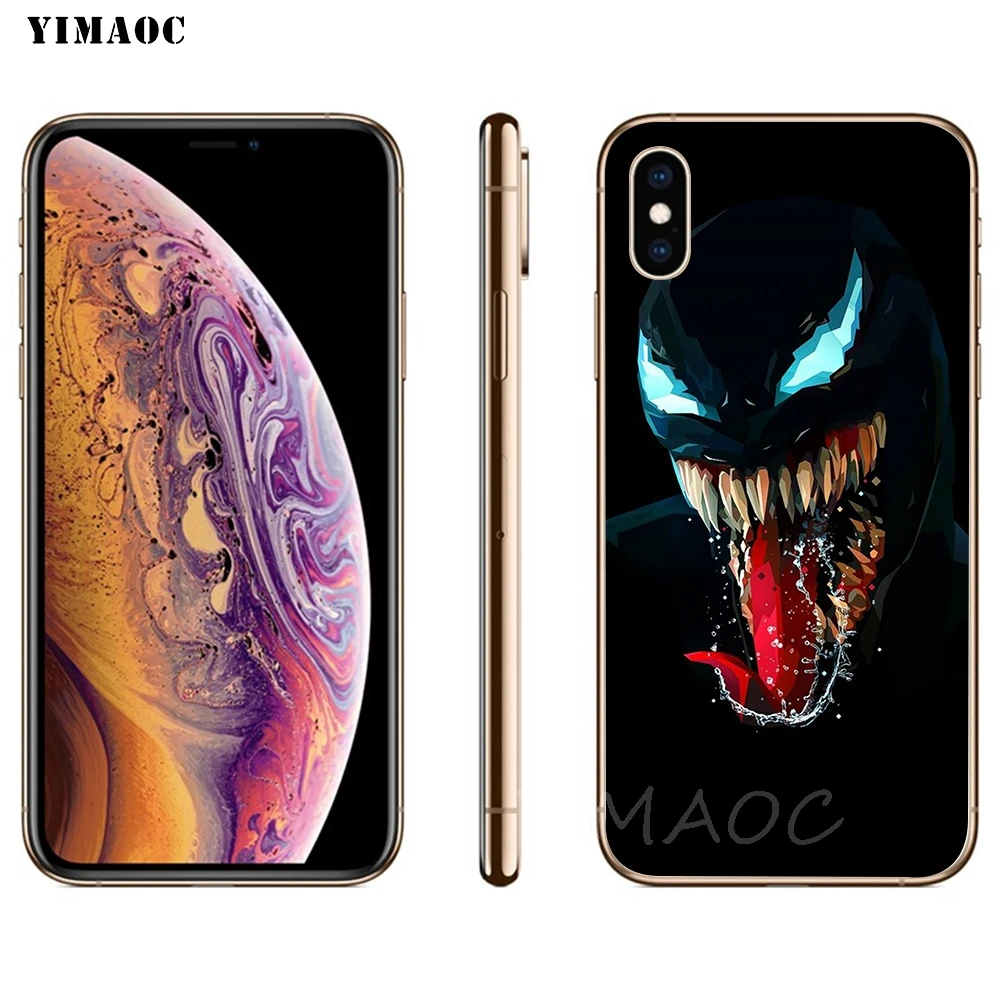 Мягкий чехол YIMAOC Musaranas Venom TPU силиконовый для iPhone 8 7 6 6S Plus 5 5S SE X XR XS 11 Pro Max | Мобильные