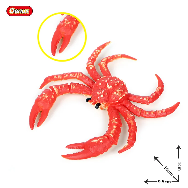 1 piece Oenux Морская жизнь животные Дельфин Краб Акула Модель черепахи экшн-фигурки Океан морской аквариум миниатюрные развивающие игрушки - Цвет: 1 piece