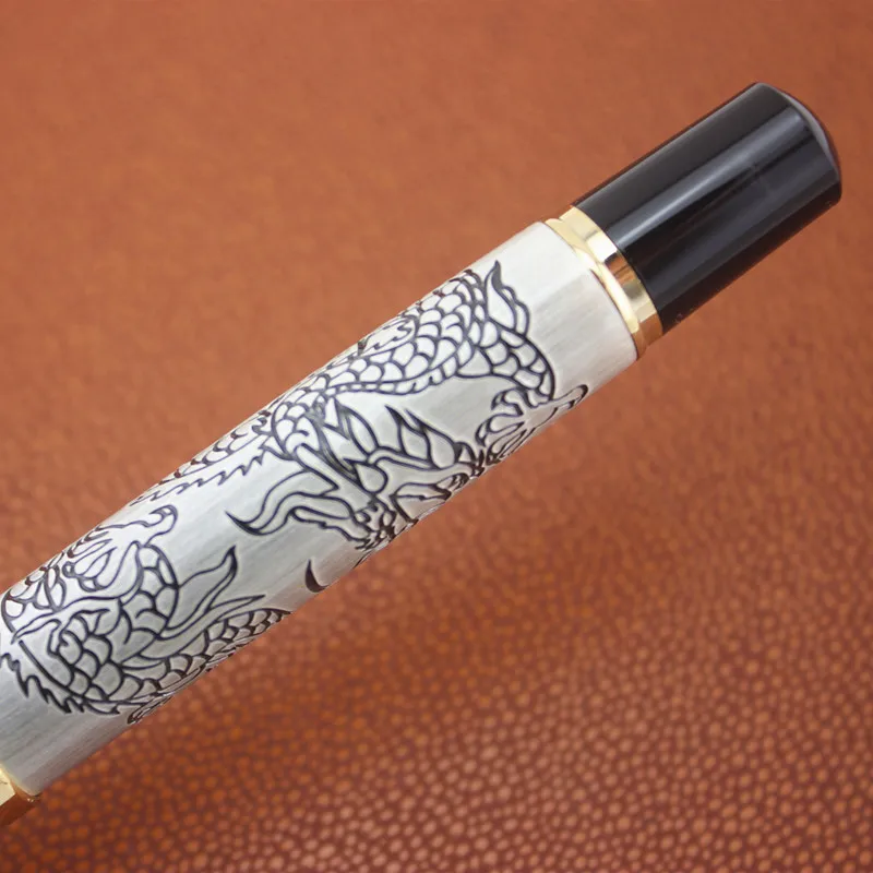 Jinhao каллиграфия перьевая ручка изогнутое перо потомки дракона серый для