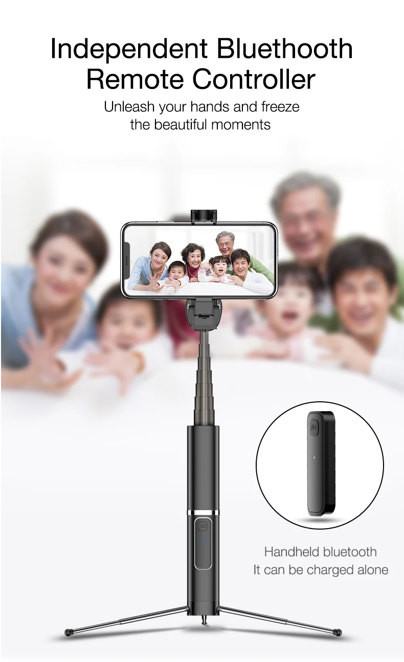 CAFELE Bluetooth селфи палка портативный ручной умный Штатив для телефона, фотокамеры с беспроводным пультом дистанционного управления для iPhone samsung huawei xiaomi