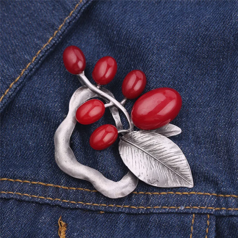 Женские винтажные большие броши в форме листа 4 цвета многоцветная полимерная