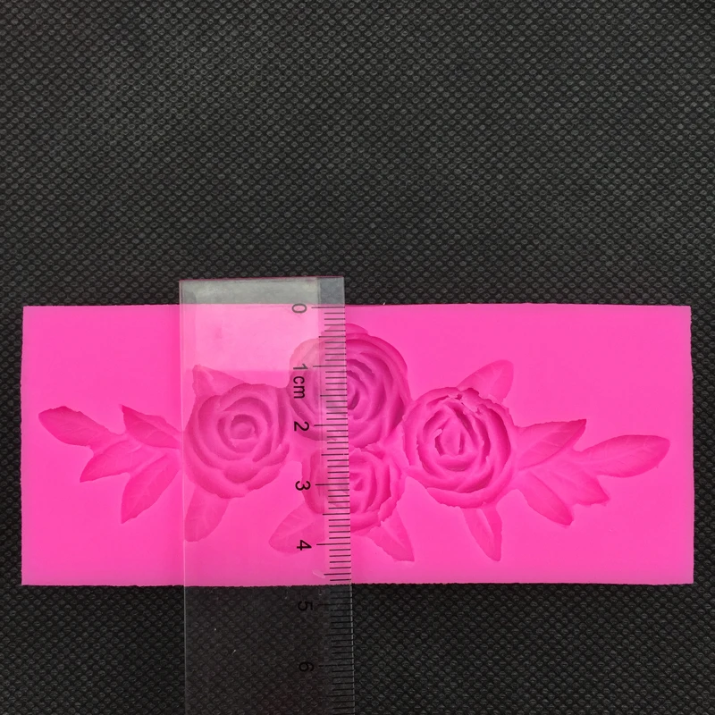 Роза в форме цветка 3D обратный сахар литье пищевого силикона формы для из