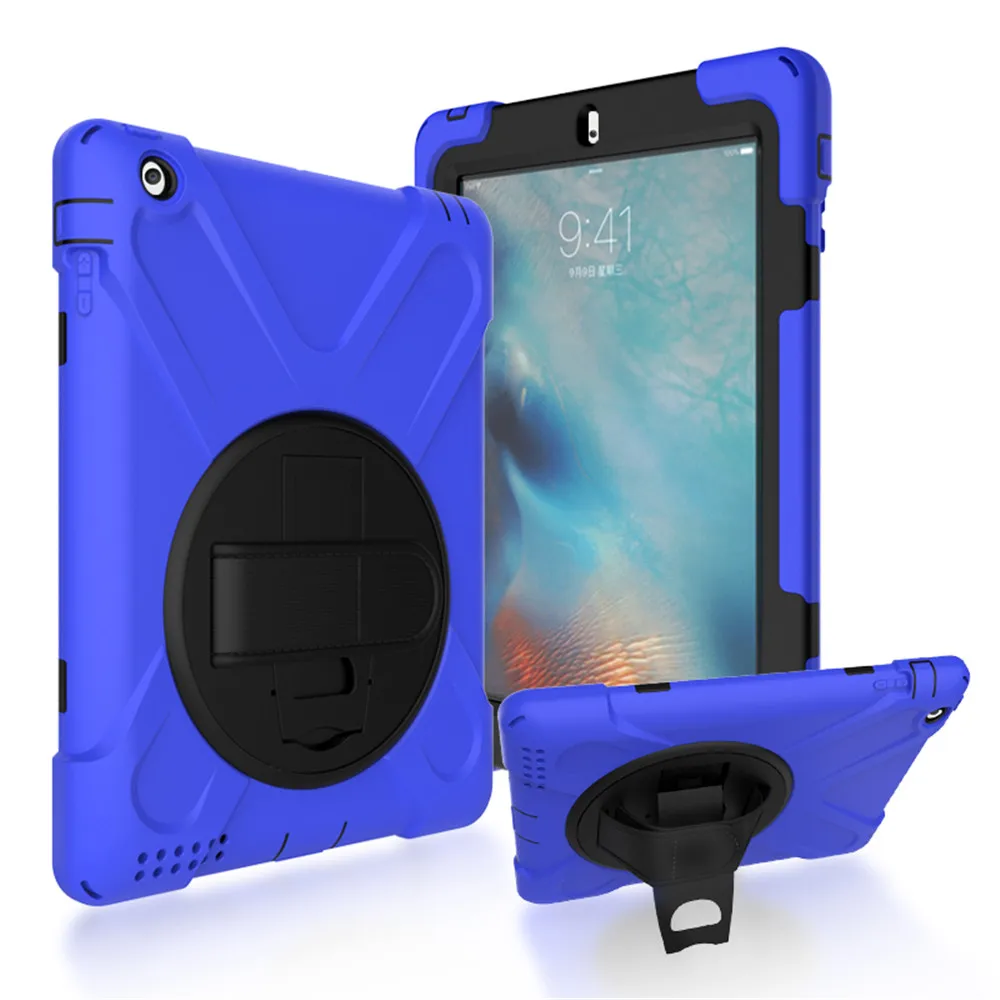 Защитный чехол для Apple iPad2 iPad3 iPad4 9 7 дюйма ПК силиконовый с подставкой и плечевым