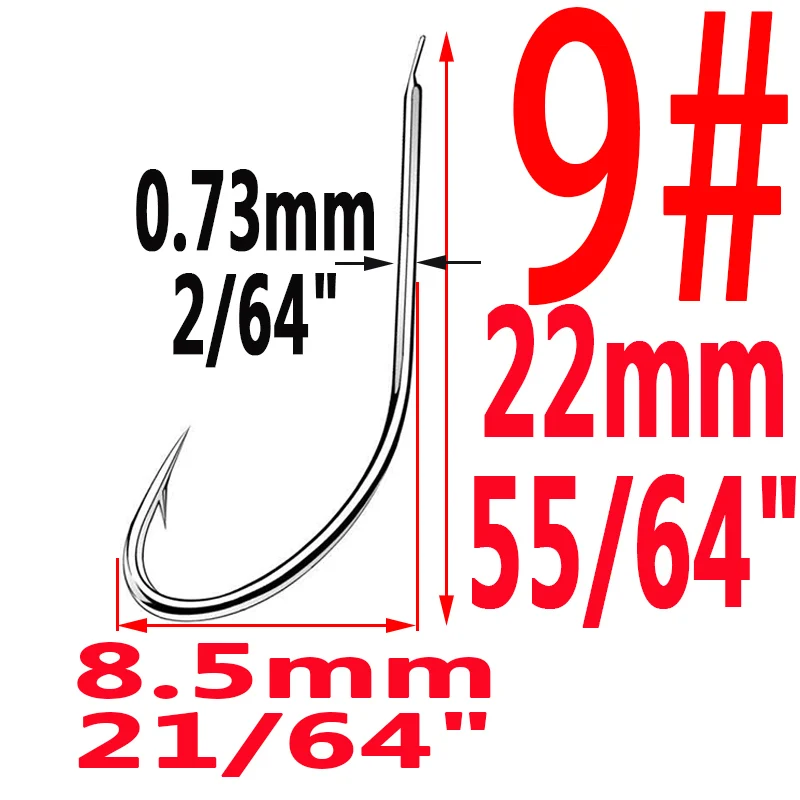 Size9 100pcs 100 шт./лот Iseama круглый крючок для ловли карпа размер 1# To14# кольцо глаз Япония рыболовный крючок крючки один крючок инструмент Pech - Цвет: Size9 100pcs