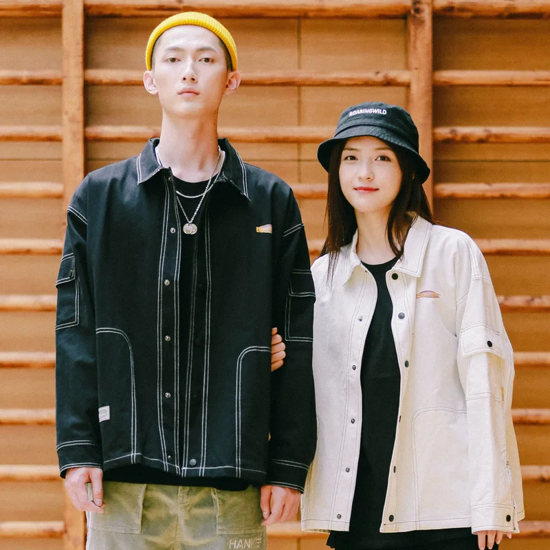 Men Jackets Coats Harajuku Japanese Streetwear Oversize Vintage Hip Hop Patchwork Tops for Man Swag Man's | Мужская одежда