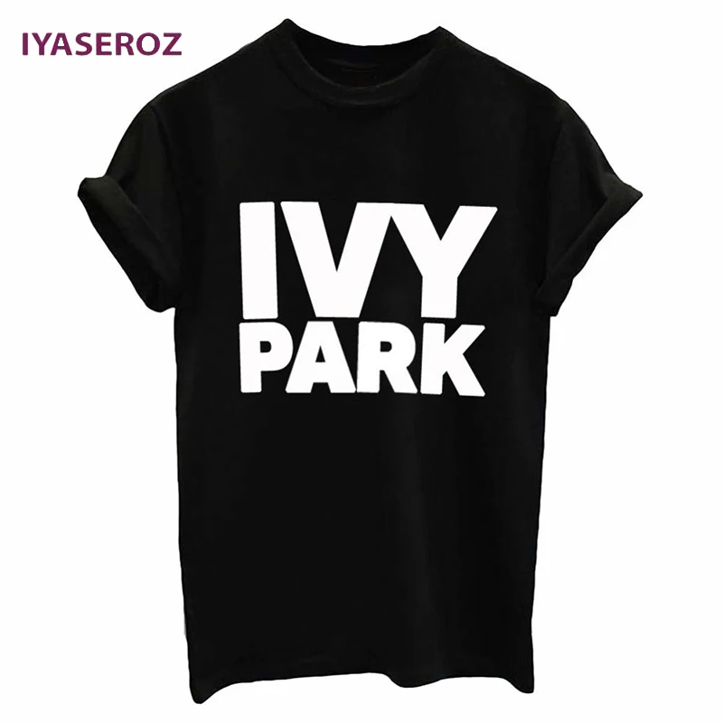 Iyaseroz Новинка 2017 года Плющ Парк письма печатаются Для женщин футболка смешные