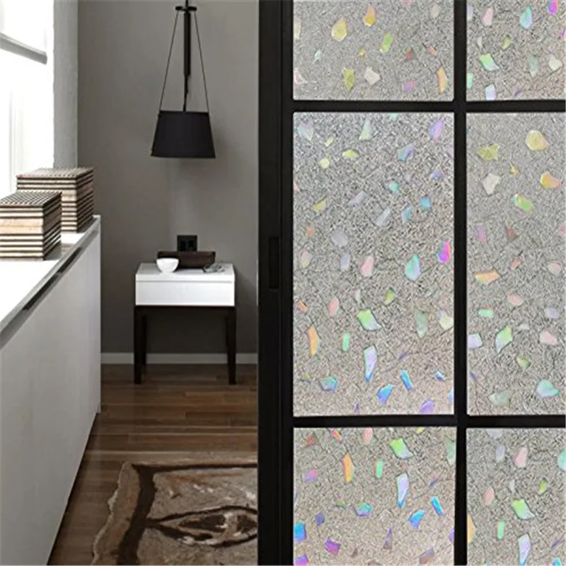 Funlife 75x200cm 3D Window Films Privacy Self-adhesive Film Static Decorative Glass Sticker Heat Control Anti UV | Дом и сад