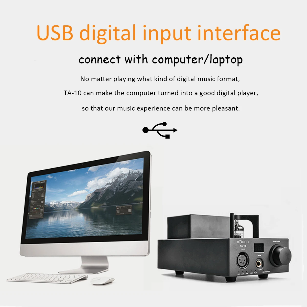 Xduoo TA-10 AK4490 XMOS USB DSD ЦАП 12AU7 ламповый усилитель для наушников AUX вход Цифровой