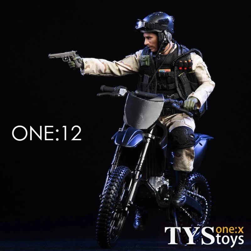 TYSTOYS 1/12 масштаб внедорожный мотоцикл 18DT05 мини-модель автомобиля солдат фигурка игрушки без куклы