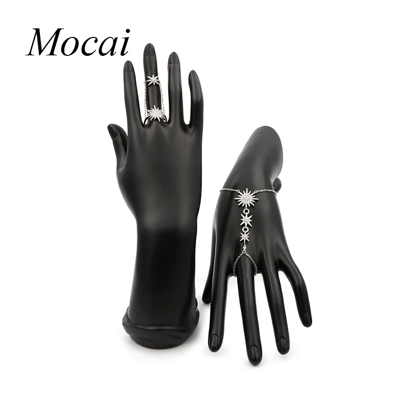 Женское кольцо с двойными пальцами подсолнечником и звездочкой высокое качество