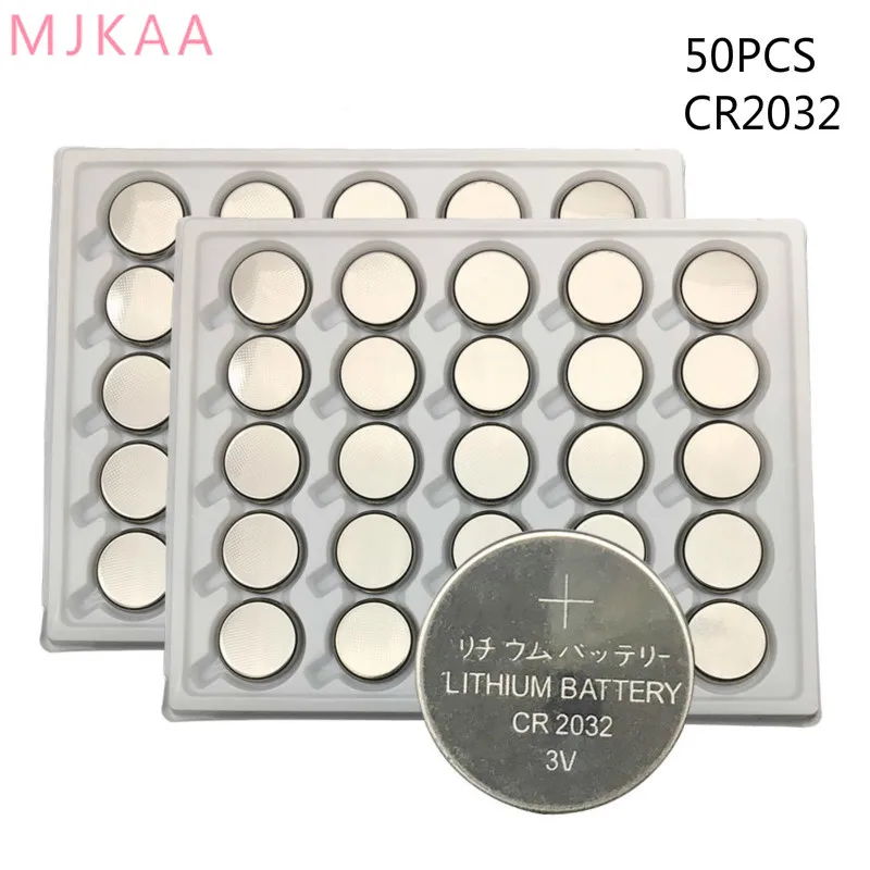 50 шт. CR2032 3 в кнопочные батареи BR2032 DL2032 ECR2032 литиевая батарея 3 в CR2032 для часов Электронные игрушки дистанционного управления CR2032