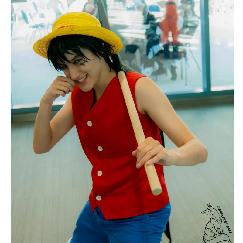 Аниме Косплей цельный Обезьяна D. Luffy костюмы европейский размер бесплатная