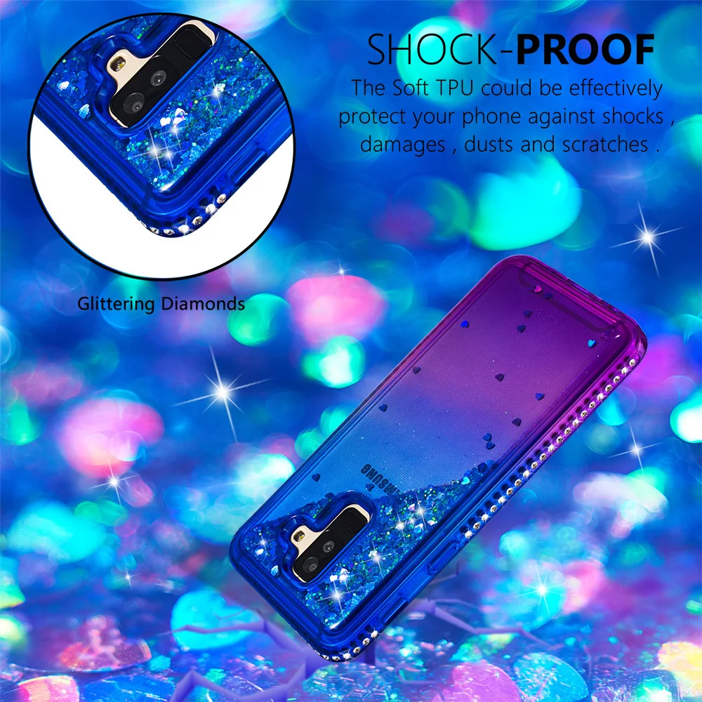 For Samsung Galaxy A6 Plus Bling Case J8 2018 Jean Cute Glitter Diamond Bumper Cover SM-A605FN/DS SM-J810F/DS SM J810F A605FN/DS | Мобильные