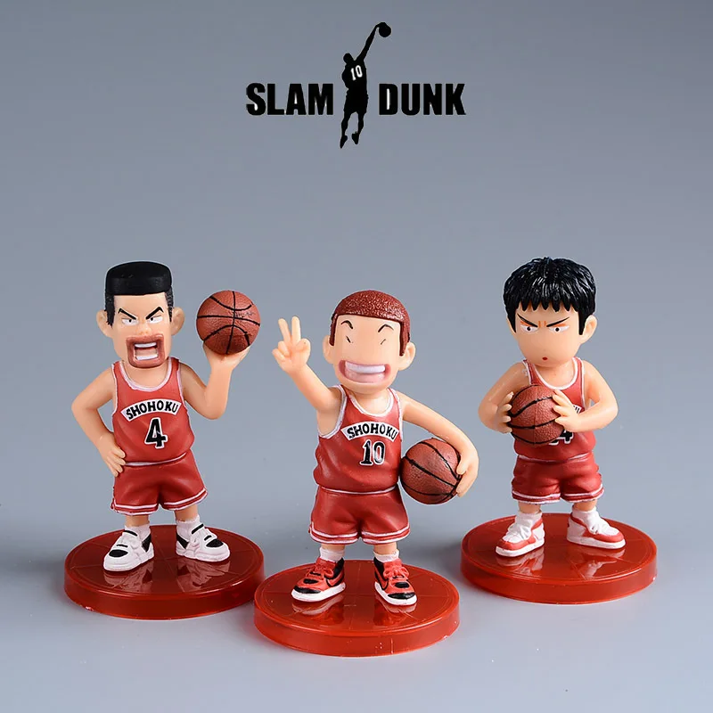 Figuras японского Аниме Slam Dunk ПВХ 10 ШТ. Набор Мини Фигурку Взрослых Горячие Куклы