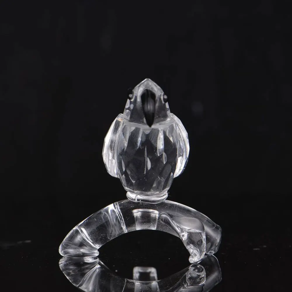 Хрустальные милые фигурки попугая миниатюрные стеклянные статуэтки животных