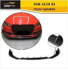 Углеродного волокна Автогонки передний спойлер для Audi S3 седан 4 двери только 2013- Черный FRP